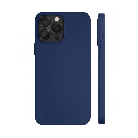 Чехол защитный VLP Silicone case with MagSafe для iPhone 14 Pro, темно-синий - фото 1
