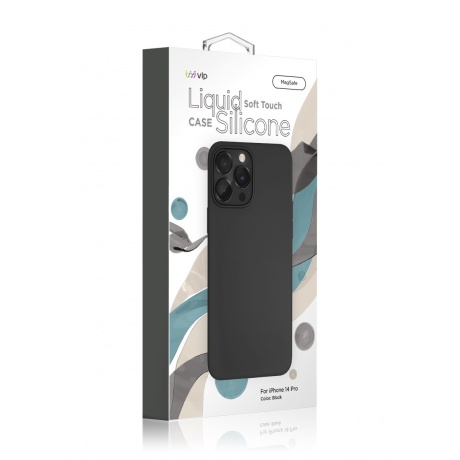 Чехол защитный VLP Silicone case with MagSafe для iPhone 14 Pro, черный - фото 4