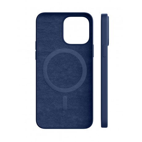 Чехол защитный VLP Silicone case with MagSafe для iPhone 14 ProMax, темно-синий - фото 2