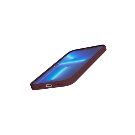 Чехол защитный VLP Silicone case для iPhone 13 Pro, марсала - фото 2