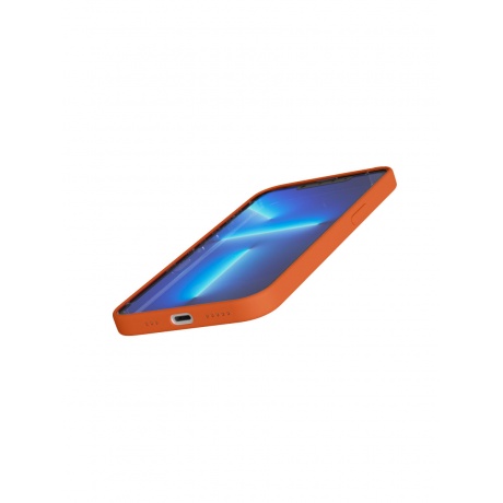 Чехол защитный VLP Silicone case для iPhone 13 Pro, оранжевый - фото 2