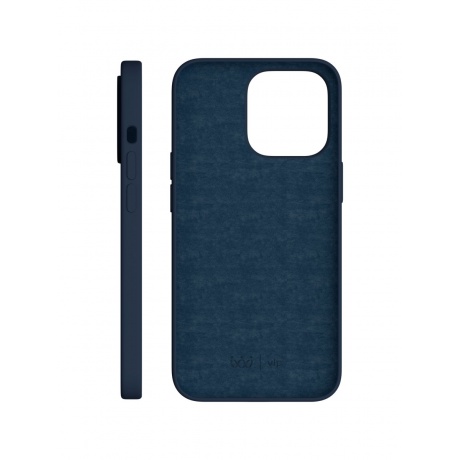 Чехол защитный VLP Silicone case для iPhone 13 Pro, темно-синий - фото 3