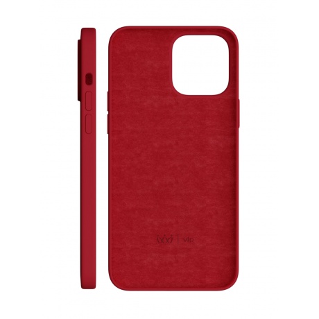 Чехол защитный VLP Silicone case для iPhone 13 ProMax, красный - фото 3