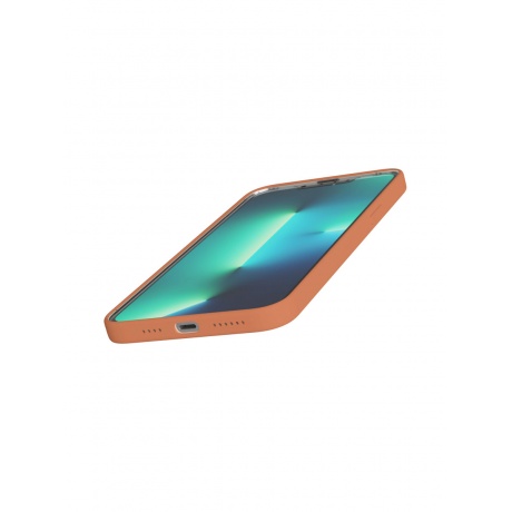 Чехол защитный VLP Silicone case для iPhone 13 ProMax, оранжевый - фото 2