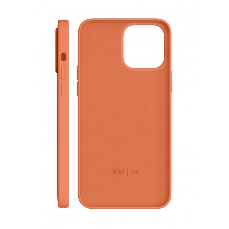 Чехол защитный VLP Silicone case для iPhone 13 ProMax, оранжевый - фото 3