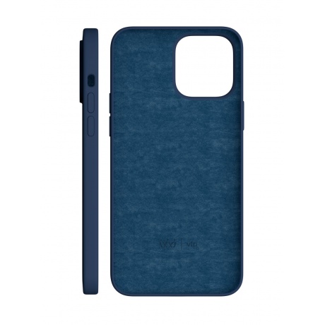 Чехол защитный VLP Silicone case для iPhone 13 ProMax, темно-синий - фото 3