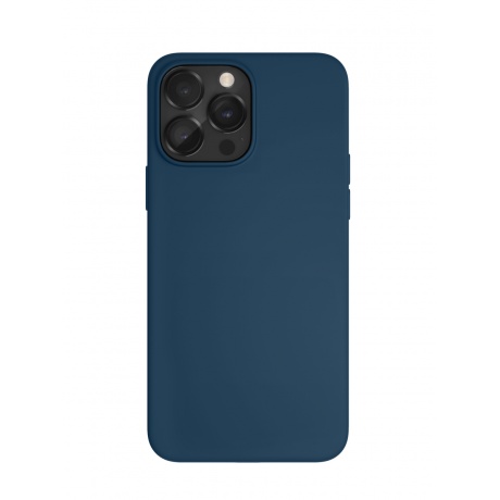 Чехол защитный VLP Silicone case для iPhone 14 Pro, темно-синий - фото 1