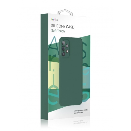 Чехол защитный VLP Silicone Case для Samsung Galaxy A13 4G, темно-зеленый - фото 2
