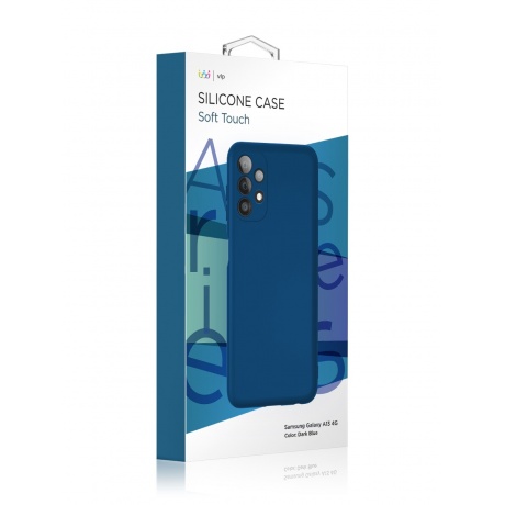 Чехол защитный VLP Silicone case для Samsung Galaxy A13 4G, темно-синий - фото 2
