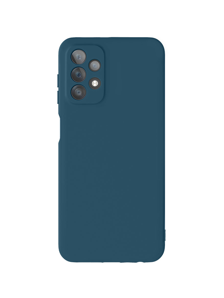 Чехол защитный VLP Silicone case для Samsung Galaxy A13 4G, темно-синий чехол на samsung galaxy a13 4g самсунг галакси а13 эко кожа синий с функцией подставки отделением для пластиковых карт и магнитами brozo