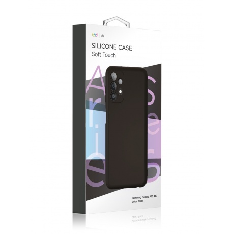 Чехол защитный VLP Silicone case для Samsung Galaxy A13 4G, черный - фото 2