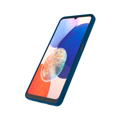 Чехол защитный VLP Silicone Case для Samsung Galaxy A14, темно-синий - фото 3