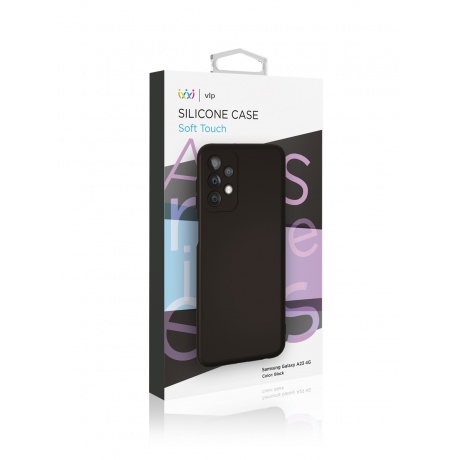 Чехол защитный VLP Silicone case для Samsung Galaxy A23 4G, черный - фото 6