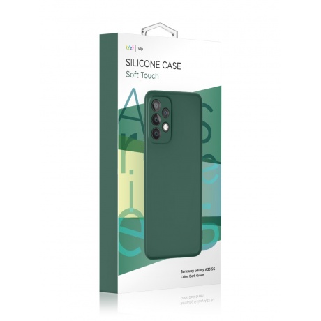 Чехол защитный VLP Silicone case для Samsung Galaxy A33 5G, темно-зеленый - фото 2