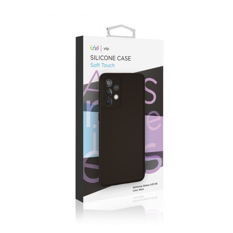 Чехол защитный VLP Silicone case для Samsung Galaxy A33 5G, черный - фото 6