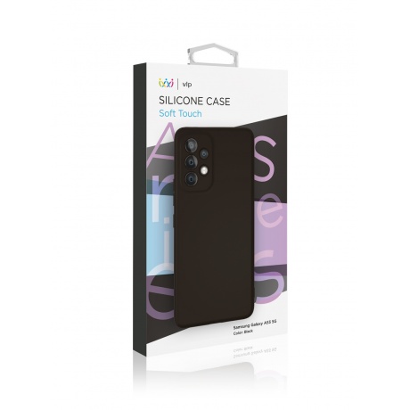 Чехол защитный VLP Silicone case для Samsung Galaxy A53 5G, черный - фото 6