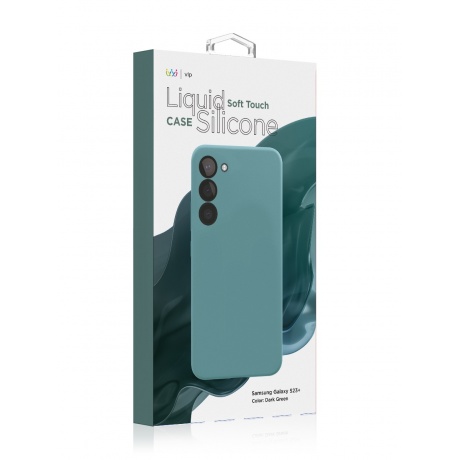 Чехол защитный VLP Silicone Case для Samsung Galaxy S23+, темно-зеленый - фото 5