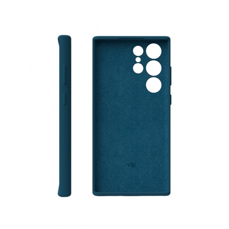 Чехол защитный VLP Silicone Case для Samsung Galaxy S23Ultra, темно-синий - фото 3