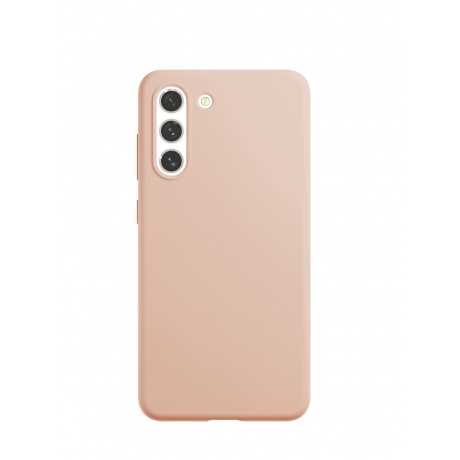 Чехол защитный VLP Silicone case для Samsung S21 FE, светло-розовый - фото 1