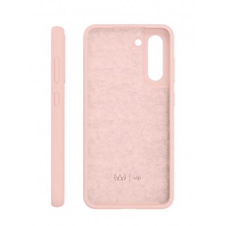 Чехол защитный VLP Silicone case для Samsung S21 FE, светло-розовый - фото 2