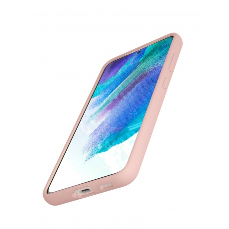 Чехол защитный VLP Silicone case для Samsung S21 FE, светло-розовый - фото 3