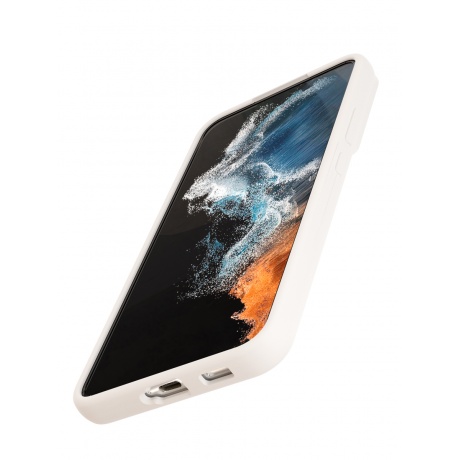 Чехол защитный VLP Silicone case для Samsung S22+, белый - фото 3