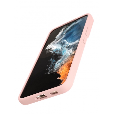 Чехол защитный VLP Silicone case для Samsung S22+, светло-розовый - фото 3