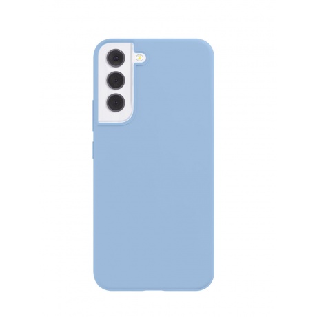 Чехол защитный VLP Silicone case для Samsung S22+, серо-голубой - фото 1