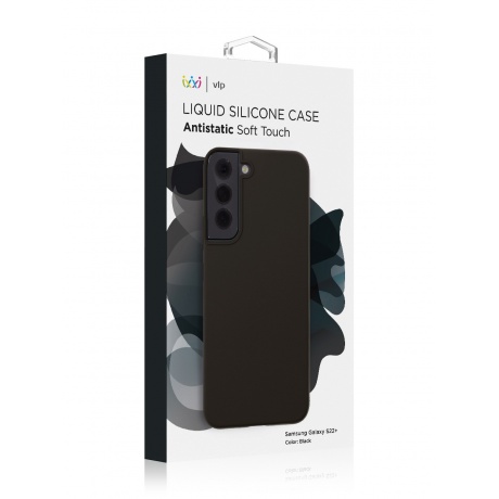 Чехол защитный VLP Silicone case для Samsung S22+, черный - фото 4