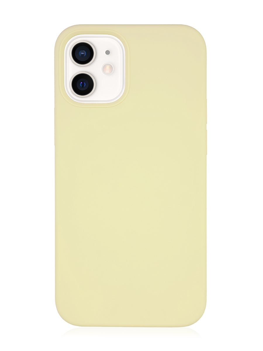 цена Чехол защитный VLP Silicone Сase для iPhone 12 mini, желтый