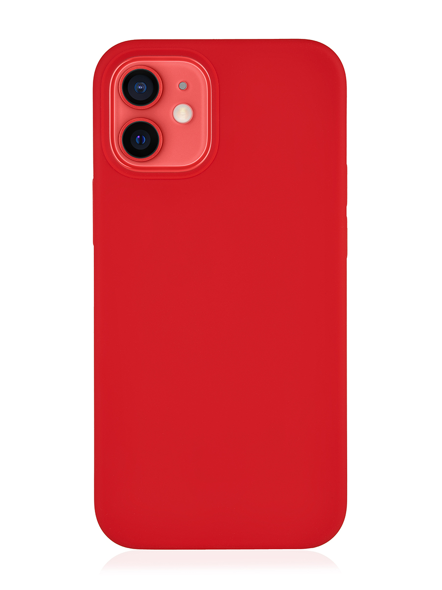 цена Чехол защитный VLP Silicone Сase для iPhone 12 mini, красный