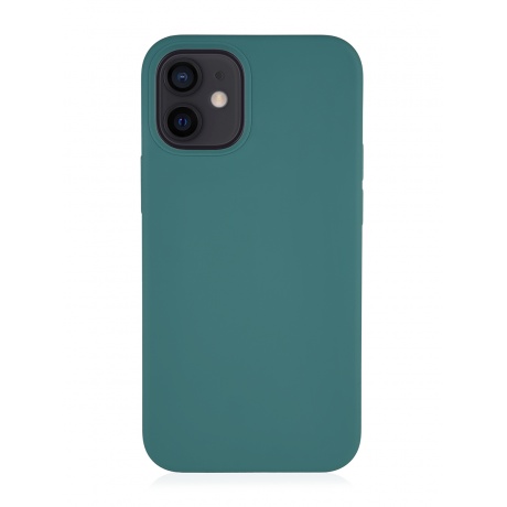 Чехол защитный VLP Silicone Сase для iPhone 12 mini, темно-зеленый - фото 1