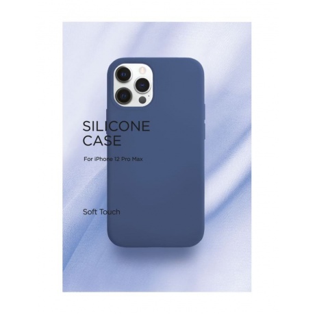 Чехол защитный VLP Silicone Сase для iPhone 12 ProMax, темно-синий - фото 5