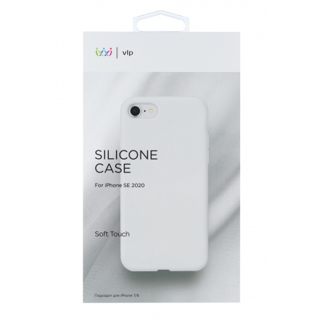 Чехол защитный VLP Silicone Сase для iPhone SE 2020, белый - фото 1