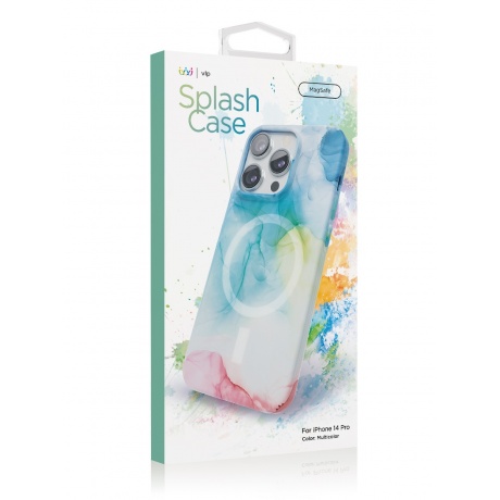 Чехол защитный VLP Splash case с MagSafe для iPhone 14 Pro, мультицвет - фото 3