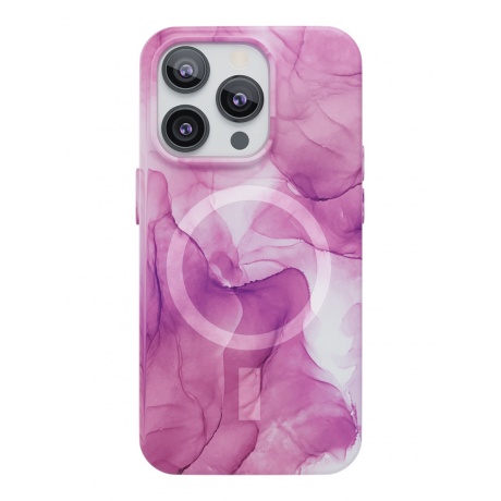 Чехол защитный VLP Splash case с MagSafe для iPhone 14 Pro, розовый - фото 1
