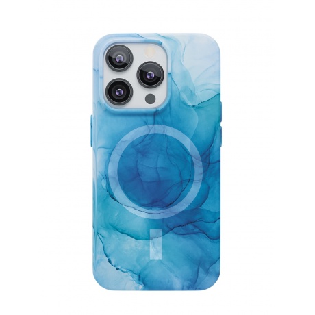 Чехол защитный VLP Splash case с MagSafe для iPhone 14 Pro, синий - фото 3