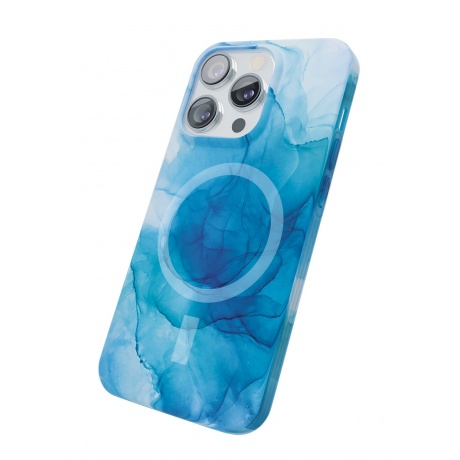 Чехол защитный VLP Splash case с MagSafe для iPhone 14 Pro, синий - фото 5