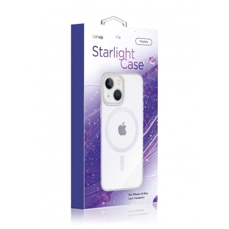 Чехол защитный VLP Starlight Case with MagSafe для iPhone 14 Plus, прозрачный - фото 3