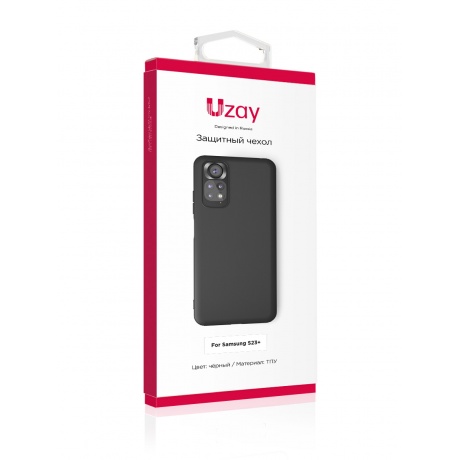 Чехол защитный Uzay Silicone Case для Samsung Galaxy S23+, черный - фото 2