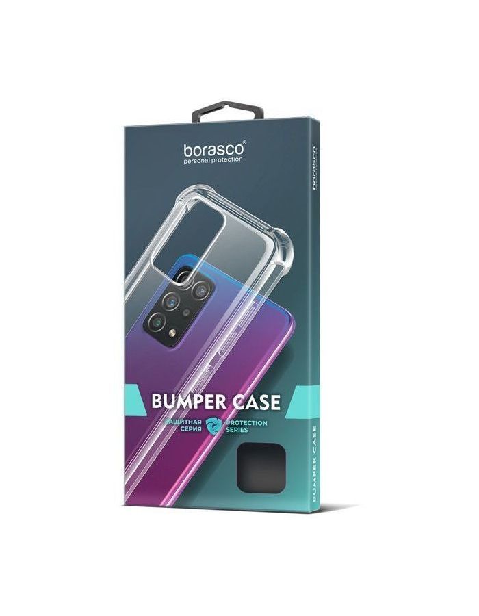 Чехол BoraSCO Bumper Case для Infinix Smart 7 прозрачный чехол накладка borasco bumper case для infinix smart 7 plus прозрачный