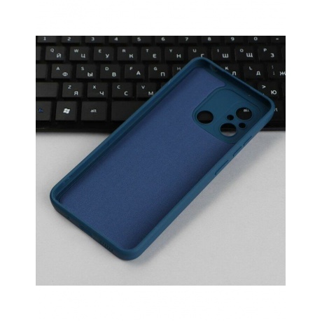 Чехол силиконовый iBox Case для Xiaomi Redmi 12C с защитой камеры и подложкой, синий - фото 4