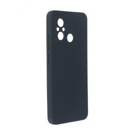 Чехол силиконовый iBox Case для Xiaomi Redmi 12C с защитой камеры и подложкой, черный - фото 1