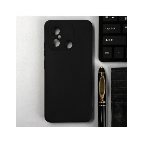 Чехол силиконовый iBox Case для Xiaomi Redmi 12C с защитой камеры и подложкой, черный - фото 5