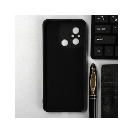 Чехол силиконовый iBox Case для Xiaomi Redmi 12C с защитой камеры и подложкой, черный - фото 6