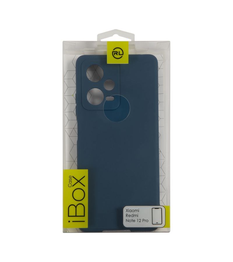 цена Чехол силиконовый iBox Case для Xiaomi Redmi Note 12 Pro + 5G с защитой камеры и подложкой, синий