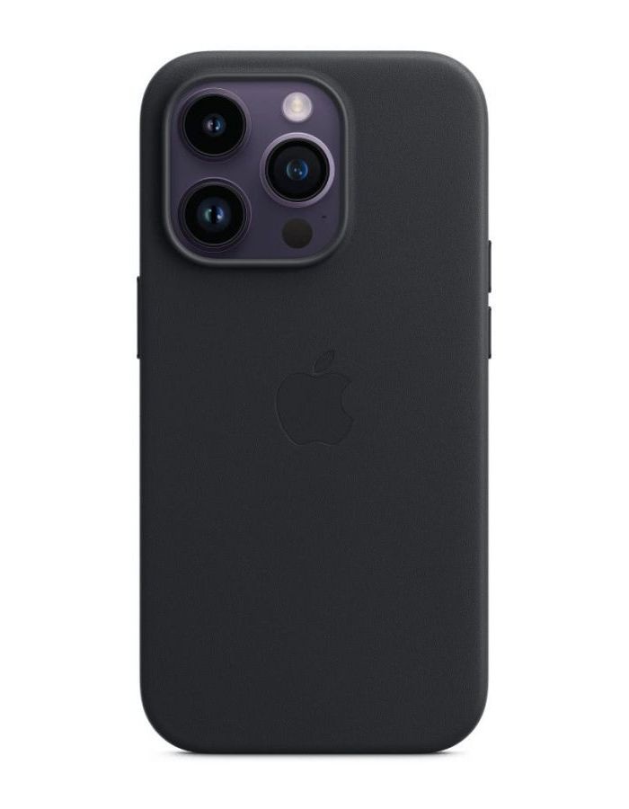Чехол Apple iPhone 14 Pro Leather Case with MagSafe, midnight (MPPG3) чехол для apple iphone 14 pro red line magsafe прозрачный
