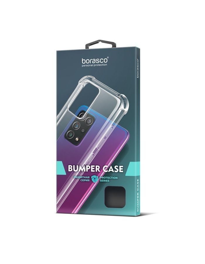 Чехол BoraSCO Bumper Case для Tecno Camon 20 Pro 5G прозрачный чехол borasco microfiber case для tecno camon 20 pro 5g черный