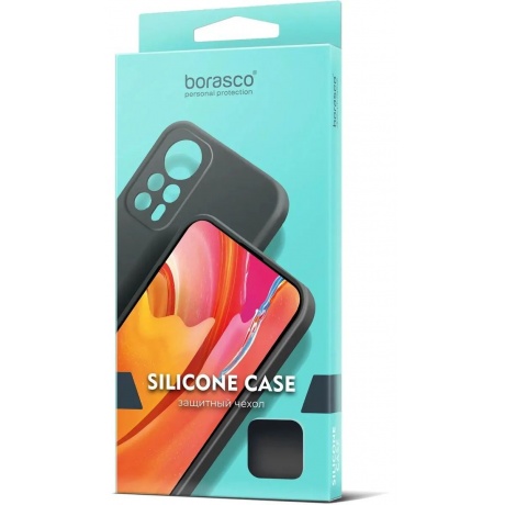 Чехол BoraSCO Silicone Case матовый для Xiaomi Redmi 12 черный - фото 3