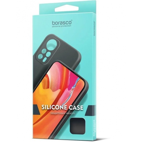 Чехол BoraSCO Silicone Case матовый для Xiaomi Redmi Note 12S черный - фото 3